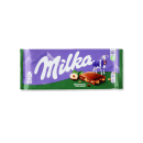 Шоколад молочний Milka з подрібненим лісовим горіхом 100г