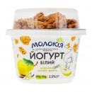 Йогурт Молокія Білий + гранола груша-ваніль 2,5% 170г