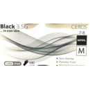 Нітрилові рукавички Ceros Black розмір M (100шт.), чорні