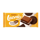 Шоколад молочний Roshen Lacmi Black, White & Caramel з молочною начинкою, карамеллю та печивом з какао 100г