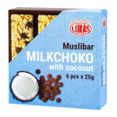 Батончик Lukas Muslibar Milkchoko з кокосом 25г