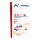 Пластир Med Plast бавовняний тілесний 20 шт