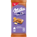 Шоколад молочний Milka карамель арахіс 90г