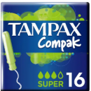 Гігієнічні тампони TAMPAX Compak з аплікатором Супер Duo 16шт 