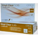 Вінілові рукавички Ceros Vinil Clear 5.5G розмір L (100шт.)