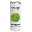 Напій Комбуча Spraga яблуко та груша з/б 330мл